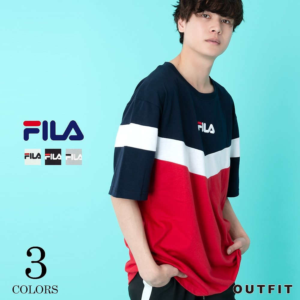 Fila フィラ メンズ 切替tシャツ レディース Tシャツ高校生 中学生 小学生 スポーツブランド 切り替え ペア キッズ カジュアル おしゃれ かわいい 最大 オフ 女の子かっこいい ブランドtシャツ 半袖