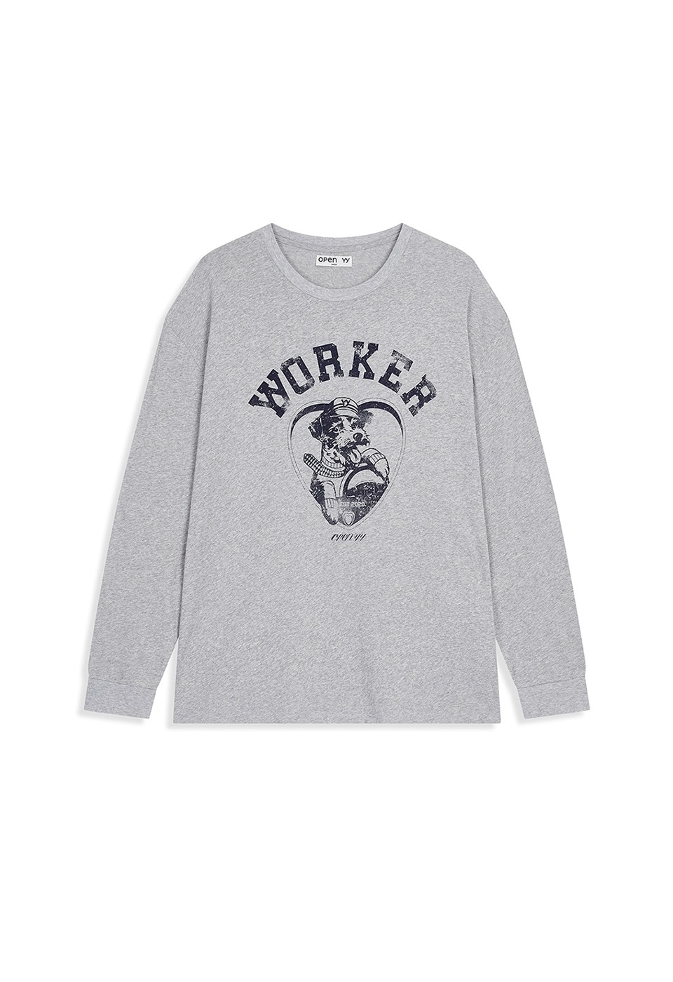 【OPEN Yy】 25FW WORKER PET CLUB LONG SLEEVE : GRAY