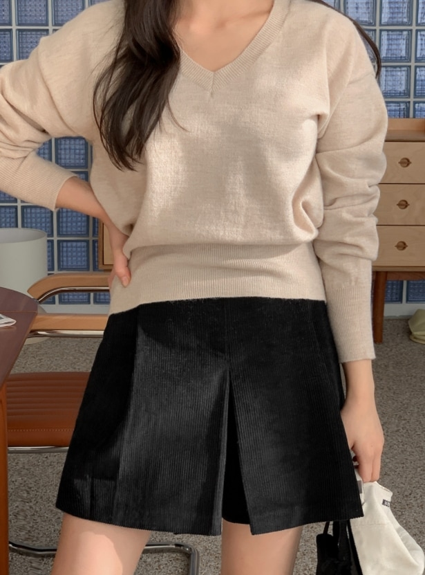 ソーホー ラグジュアリー Vネック ニット 韓国人気 全3色