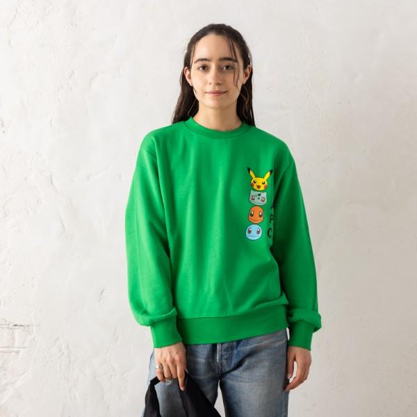 スウェット ポケモン グリーン レディース COGVF F27861 KAA