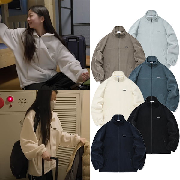 ★LESSERAFIM ウンチェ着用★COVERNAT★Fleece Zip-Up Jacket Qoo10] COVERNAT 【LESSERAFIM ウンチェ着用】正
