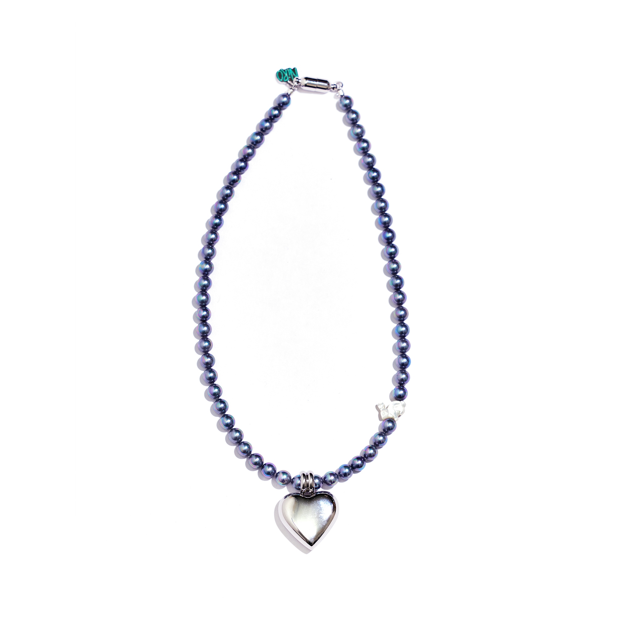 SURGiCAL HEART RABBiT BLACK PEARL NECKLACE #94