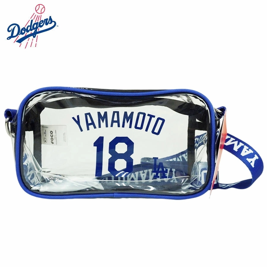 男女兼用 ショルダーバッグ 山本由伸FOCO MLB CLEAR CAMERA BAGクリア カメラ バッグ ショルダーバッグ試合観戦 応援グッズ LA DODGERS