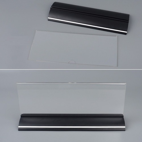 両面楕円形T字型アクセサリー250x80黒1カフェ店舗図書館案内板メニュープレート価格表