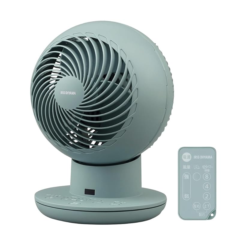 即納：アイリスオーヤマ サーキュレーター WOOZOO 扇風機 22畳 上下左右首振り リモコン付 DCモーター 空気循環 省エネ 節電 卓上 パワフル送風 コンパクト 静音 一人暮らし 部屋干し P