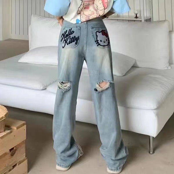 サンリオ ハローキティ レディース ジーンズ デニム パンツ H&M - H&M ハローキティ デニム ズボン サンリオの通販 by