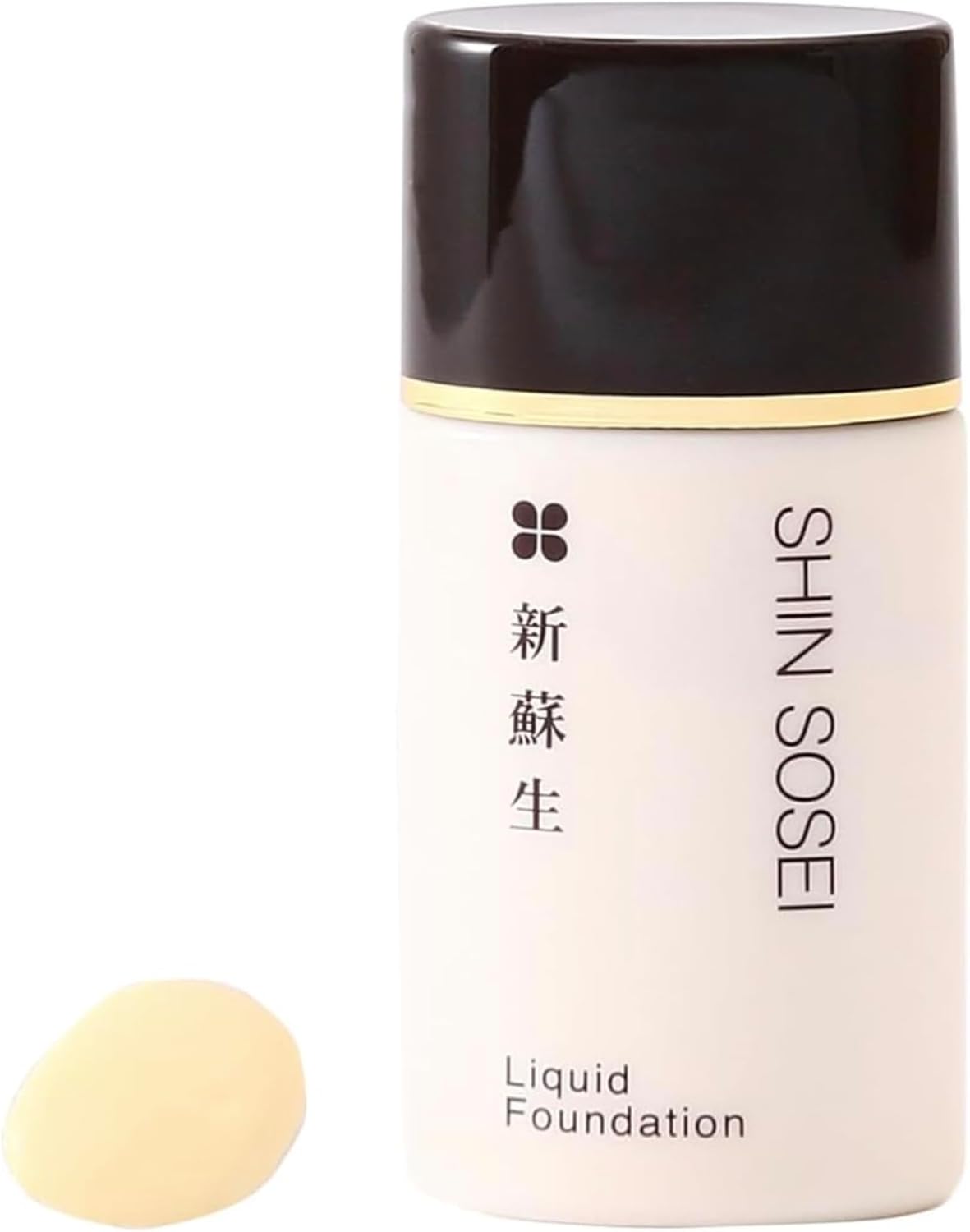 新蘇生 無添加 リキッドファンデーション 25ml 石鹸で落ちる オイル無配合 敏感肌 クレンジング不要 イエロー