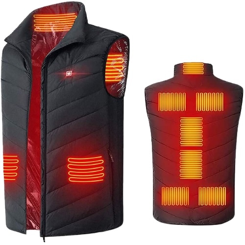 最新進化版電熱ベスト USB 加熱 ウエア ヒーターベスト 3段階の温度調整 9つヒーター 保温 防寒 秋冬用 電熱ジャケット 日本製発熱カーボンファイバー