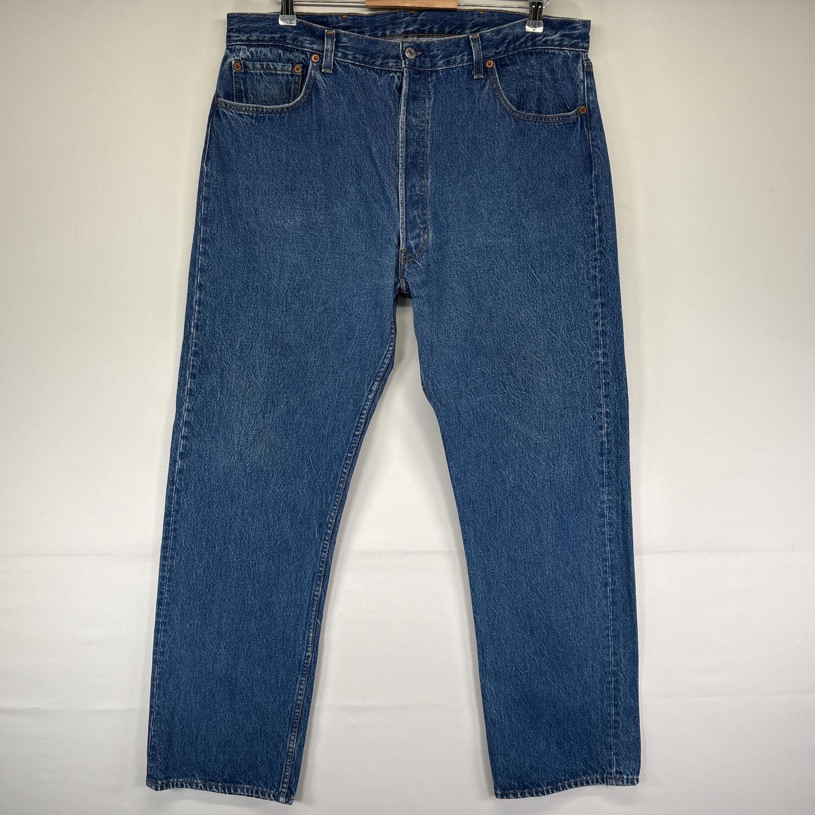 古着 USA製 デニムパンツ 501 ストレート 大きいサイズ ジーンズ ジーパン 5ポケット 長ズボン w40 L32 ブルー メンズ