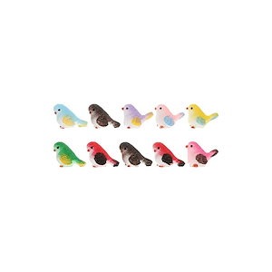 Frcolor 鳥 置物 小鳥 ミニチュア 鳥 10個セット 鳥 ミニチュア 置物 装飾 樹脂鳥 フィギュアおもちゃdollhouse動物 ミニチュア 鳥 庭 彫像庭 マイクロ 風景 植木鉢 ガーデン