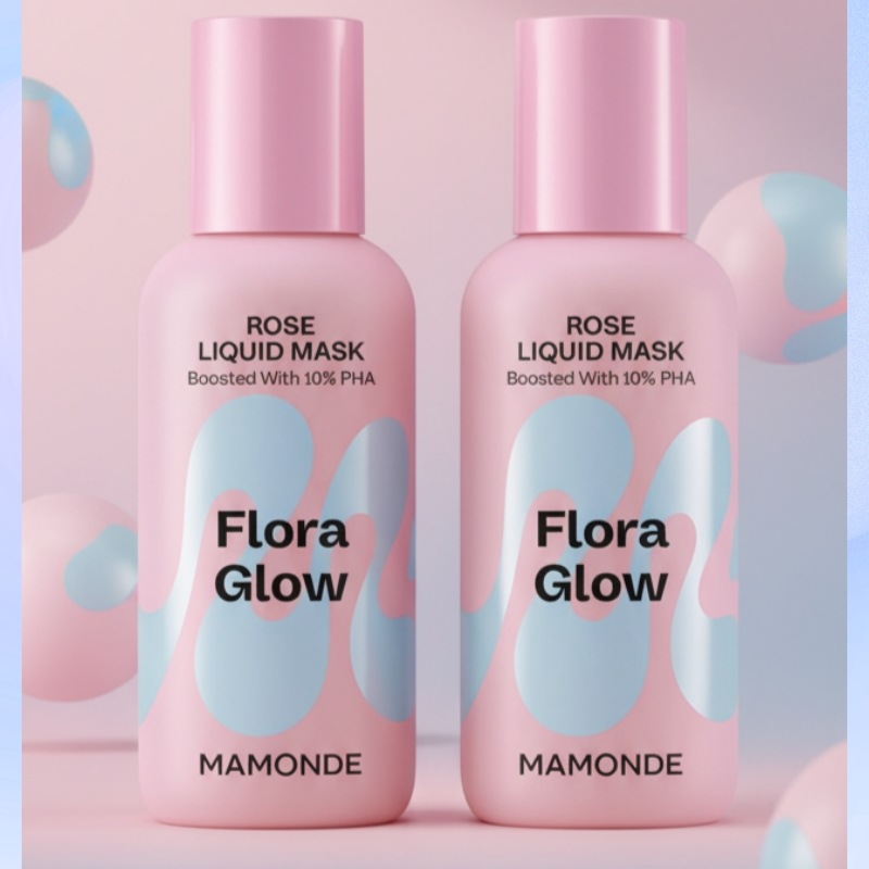 [1+1 セット]フローラグロウ ローズ リキッドマスク 80ml /うるおい/ツヤケア/フローラル マスク/大容量 マスク/韓国コスメ/潤い ツヤ マスク