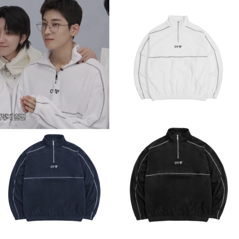 【SEVENTEEN ウォヌ着用】COVER STITCH FLEECE ANORAK MTM　オーバーサイズスウェット