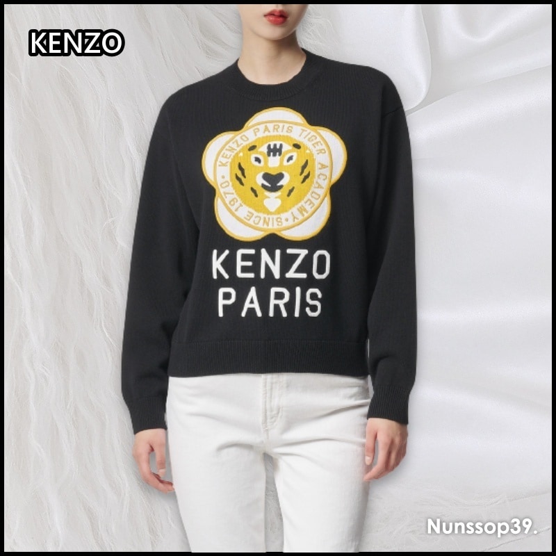 KENZO FD62PU4263BB99J TIGER ARCADE EMBROIDERED WOOL KNIT 25,186円