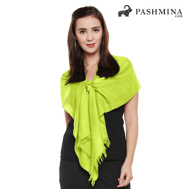 ファーン グリーン カシミア スカーフ 純粋なパシュミナ