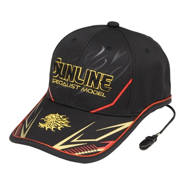 サンライン 帽子 ツアーキャップ CP-3406 ブラック×レッド フリー