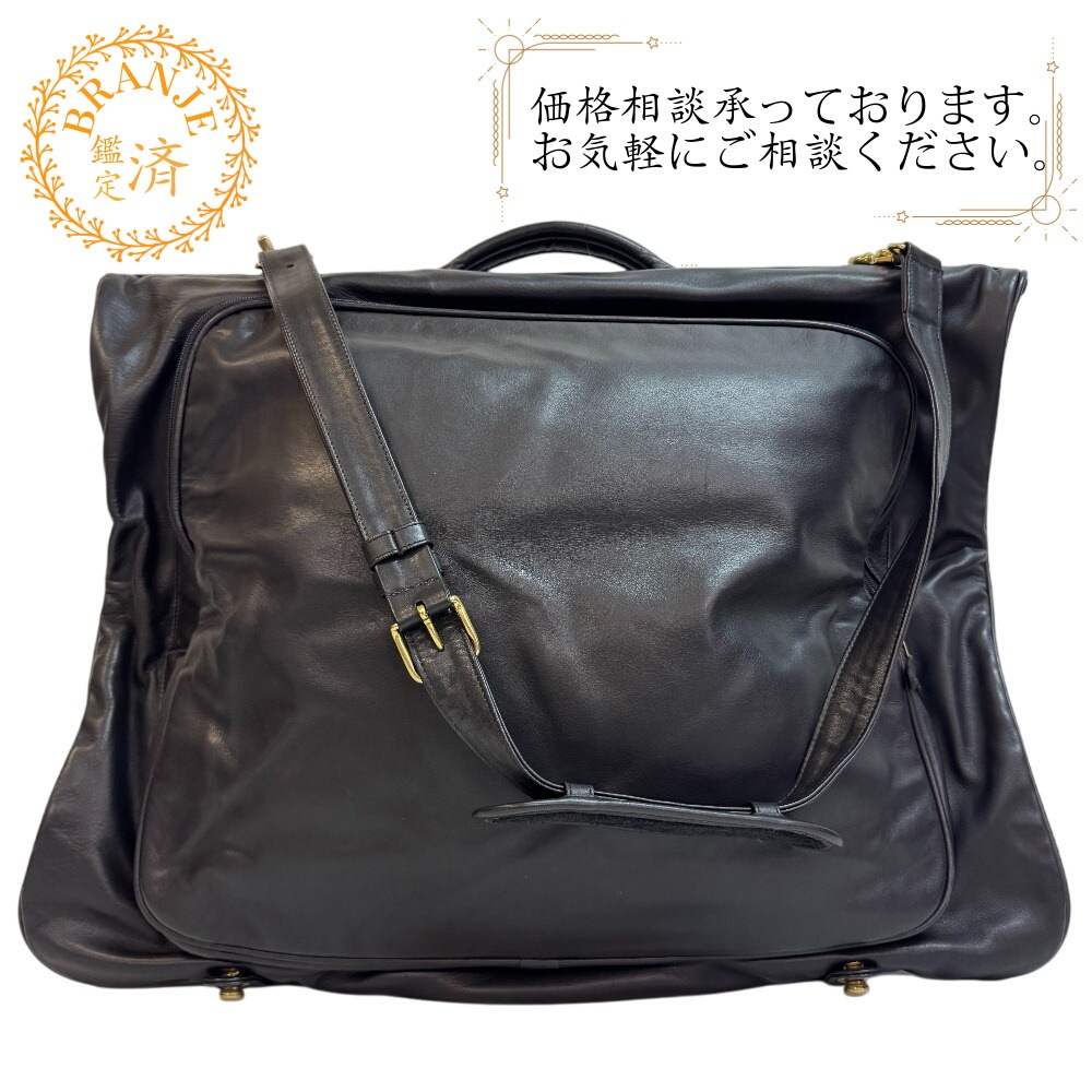 オールド ガーメントケース スーツケースカバー 2way 旅行 レザー その他ファッション雑貨 ブラック ブランド