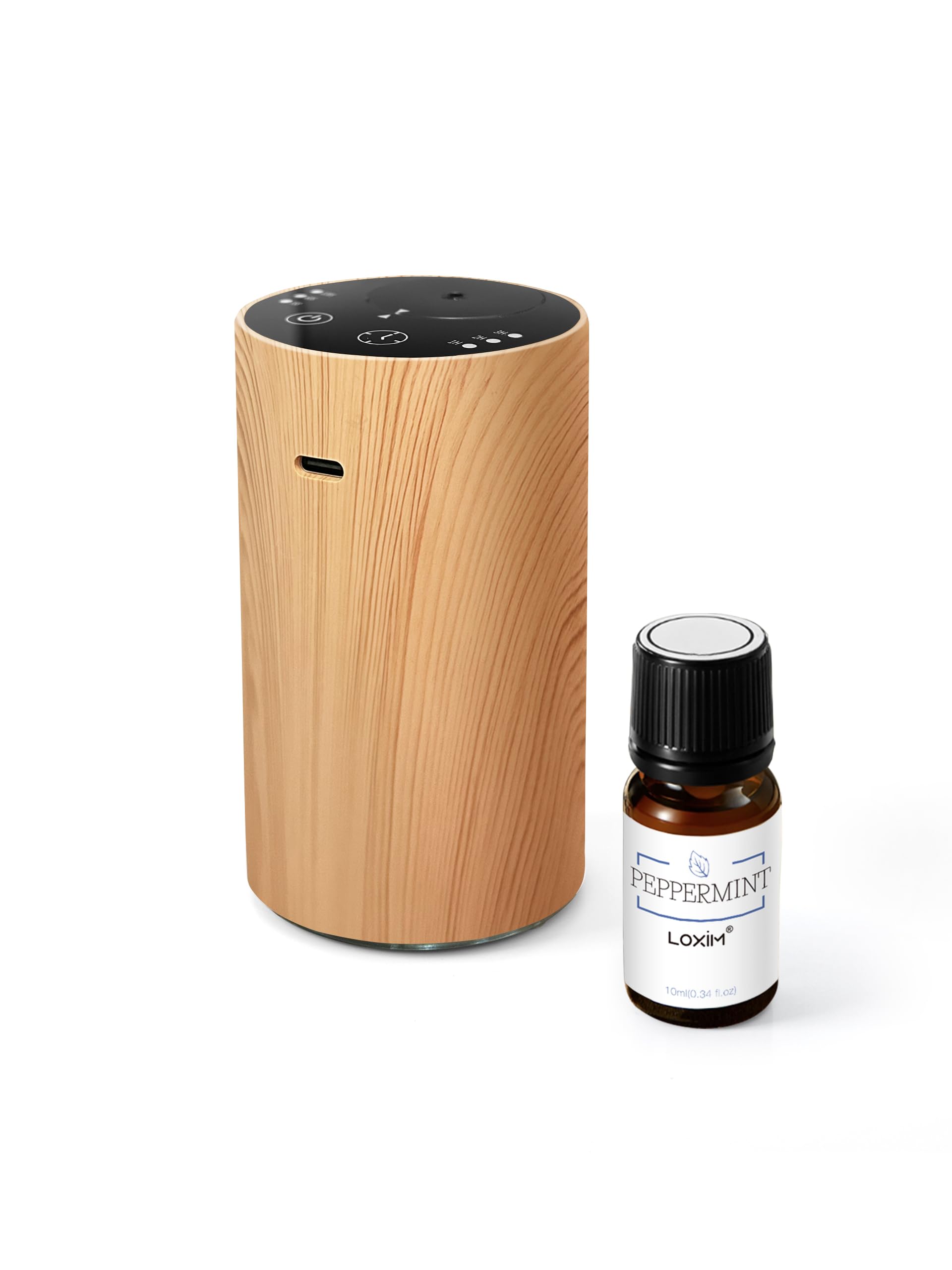 LOXIM アロマディフューザー 水なし 車 ネブライザー式 コードレス 充電式 静音 プレゼントギフト 市販アロマオイル適用 車 ディフューザー アロマ 芳香剤 ルームフレグランス 卓上 部屋用 4,589円