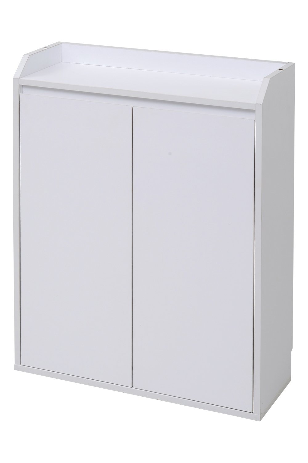 JKプラン カウンター下収納 薄型 ミニ キャビネット 両扉 付き 幅60 奥行22 高さ80 カウンター下 リビングキャビネット シンプル キッチン下収納 リビングキャビネット YHK-0205-W