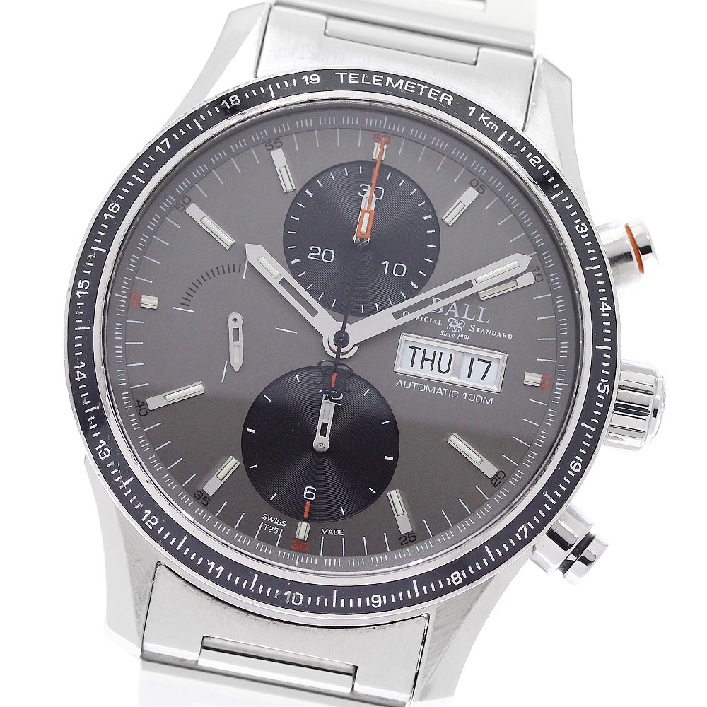 ボールウォッチ BALLWATCH CM3090C-S1J-GY ストークマン ストームチェイサー プロ クロノグラフ 自動巻き メンズ 保証書付き_949195【中古】