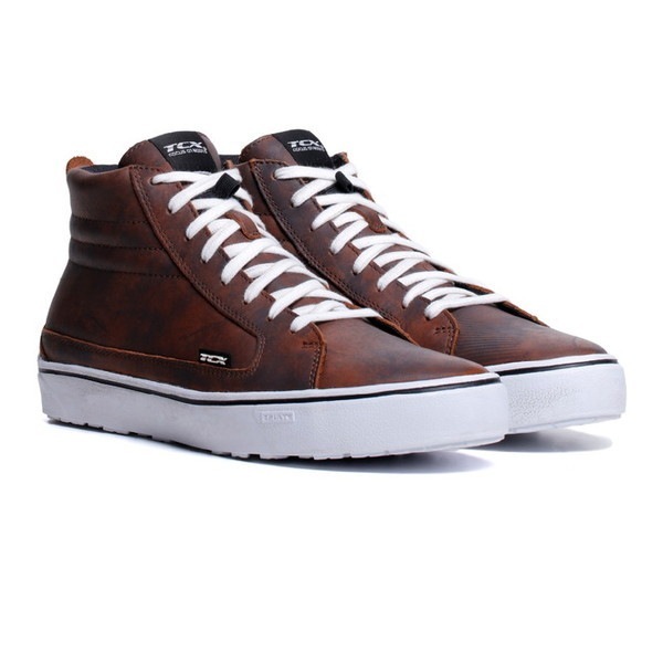 D34369 TCX ライディング シューズ 本革(フルグレイン牛革) ストリート3 ブラウン/ホワイト 26.0cm