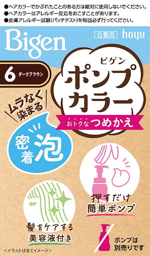 ビゲン ポンプカラー つめかえ6ダークブラウン