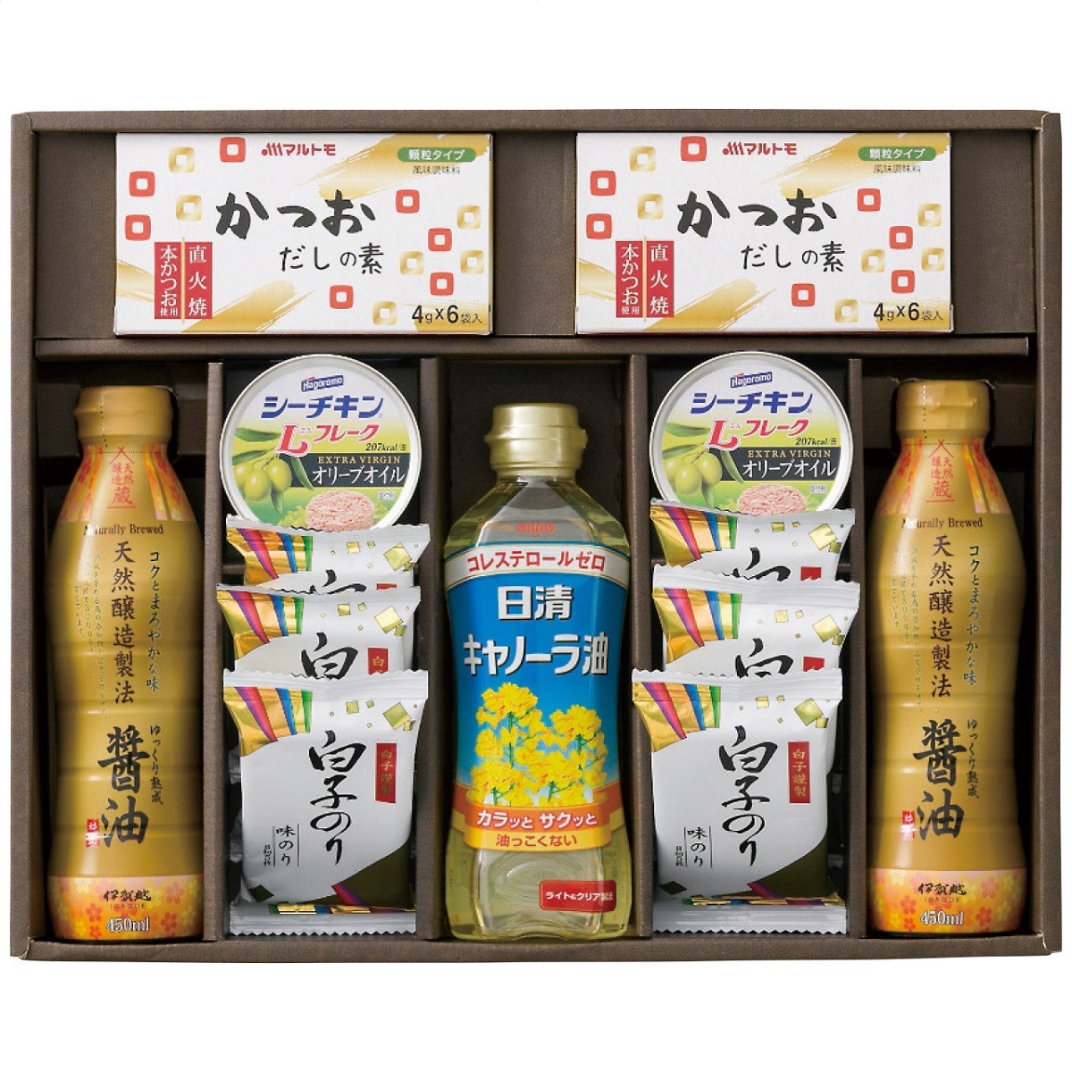花霞 調味料詰合せ CR-E 2842-056 ギフトセット 醤油 海苔 だしの素 ギフト 詰め合わせ のし無料 ラッピング無料 内祝い 出産内祝い 結婚内祝い 出産祝い 結婚祝い A31