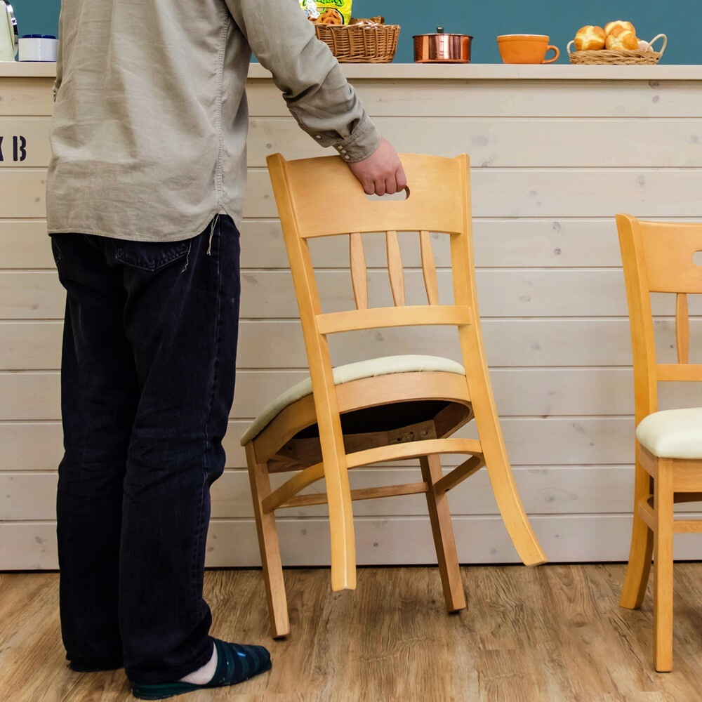 ダイニングチェア 椅子 2脚セット おしゃれ チェア いす イス 木製 レザー シンプル 完成品 座面高さ43cm