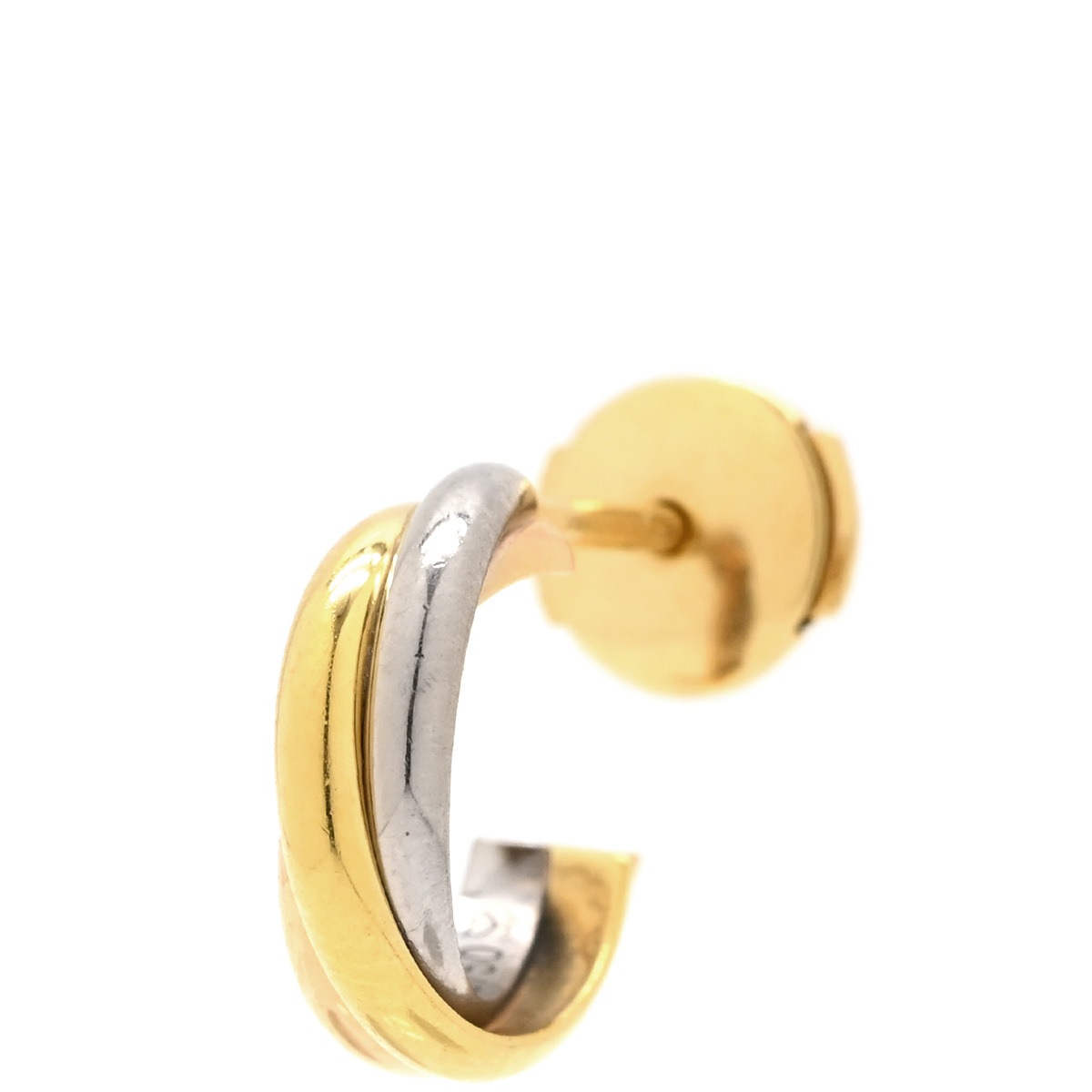 カルティエ Cartier ピアス トリニティ 片耳用 K18YG K18PG K18WG ホワイトゴールドXイエローゴールドXピンクゴールド 750 18K 3カラー 【中古】