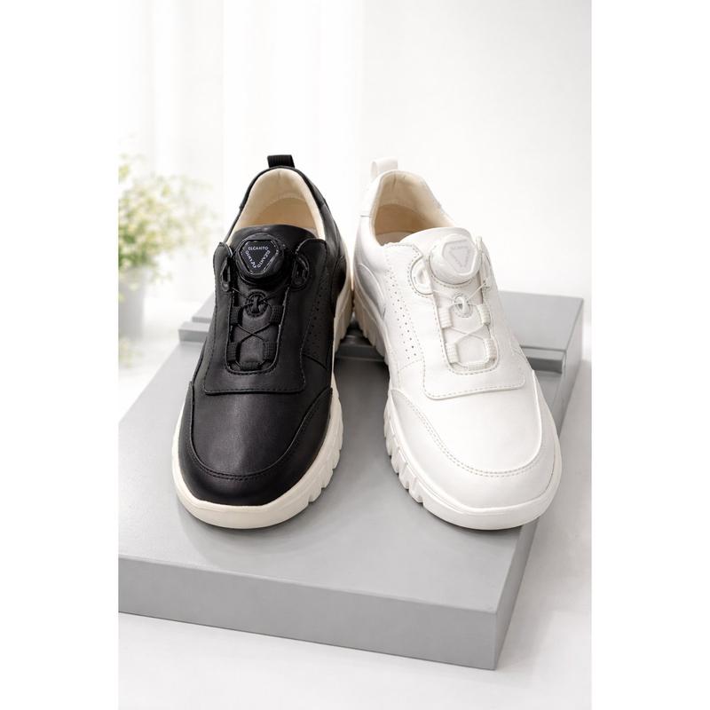 軽量クッション天然牛革女性ダイヤルスニーカー LCWC38U613