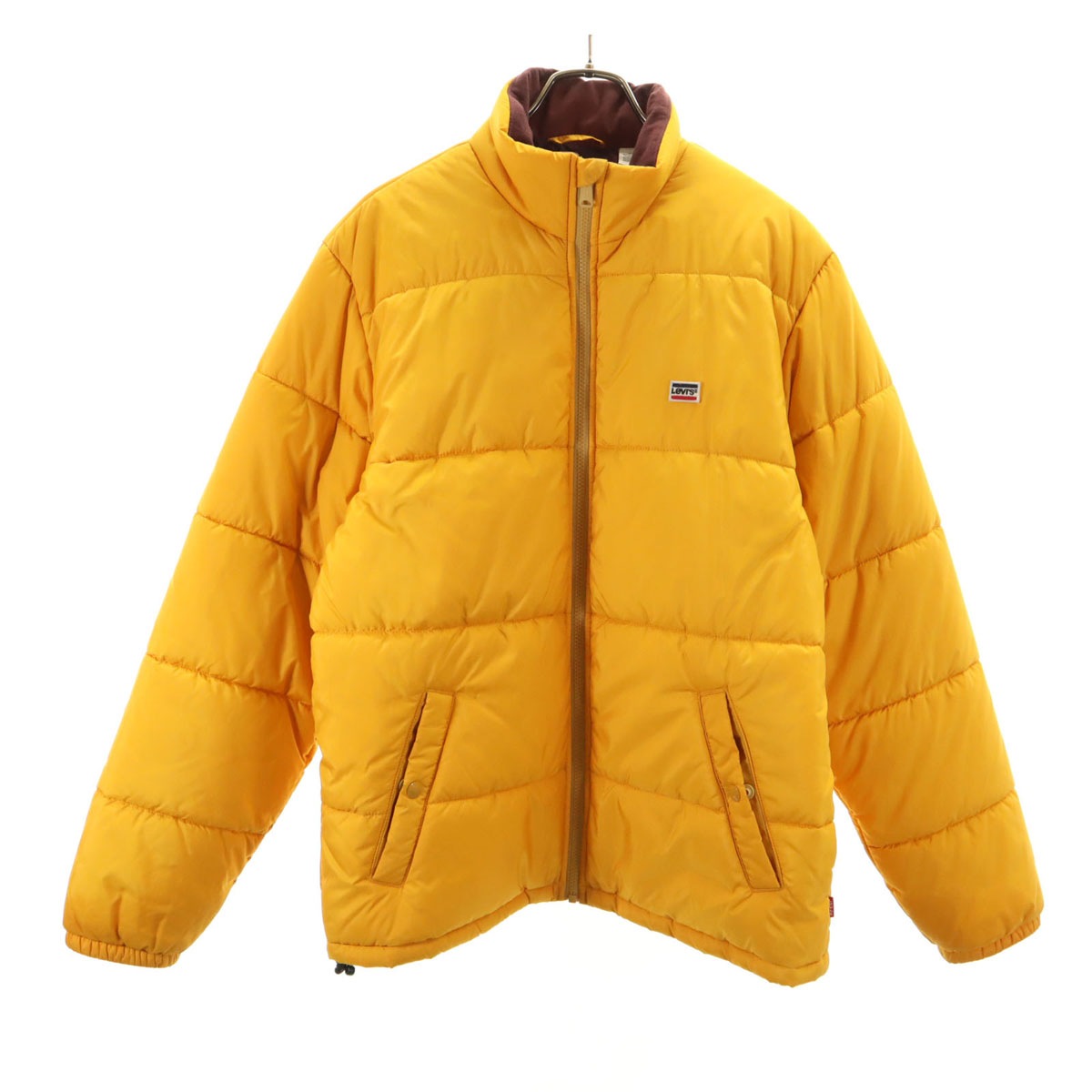 中綿ジャケット M 山吹色 メンズ 古着