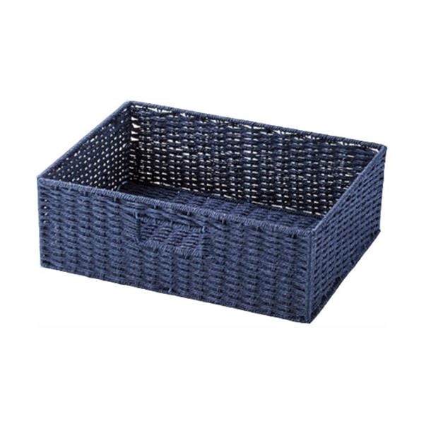 [5セット] ちどり産業 ペーパーバスケット浅型ハーフタイプ ネイビー CH-404NVX5