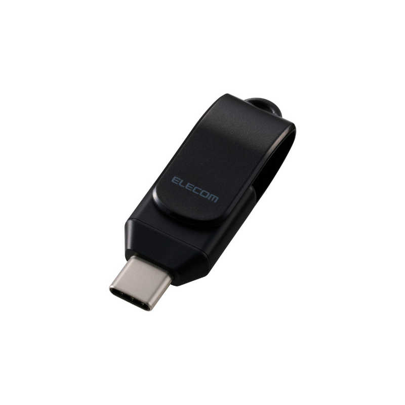 USBメモリ 256GB USB Type-C 高速転送 iPhone/iPad/Android/PC対応 回転式コネクタ ストラップホール付 セキュリティ対応 ブラック　MF-CEU3256GBK