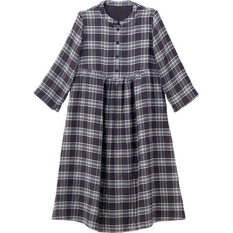 タオル美術館　cococi LDK レディースガーゼルームワンピース(切替)Lサイズ ブラック