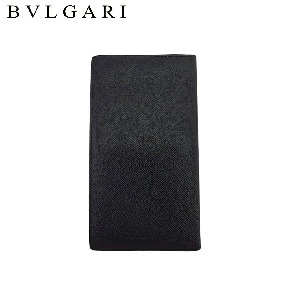 【中古】 ブルガリ 長札入れ 札入れ メンズ クラシコ ブラック レザー BVLGARI T22286