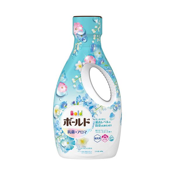 （まとめ） P＆Gボールドジェル 爽やかフレッシュフラワーサボンの香り 本体 640g 1本 [x10セット]