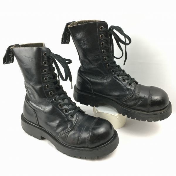 gripfast/グリップファースト　Vintage/イングランド製　スチールトゥ　ミドルブーツ　サイズ21.0-22.0程度黒/BLACK/ブラック　管No.A123