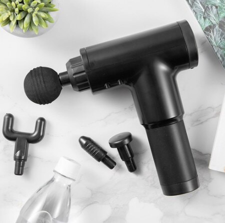 ホームプラネット無線電動マッサージガンブラックハンディマッサージャー