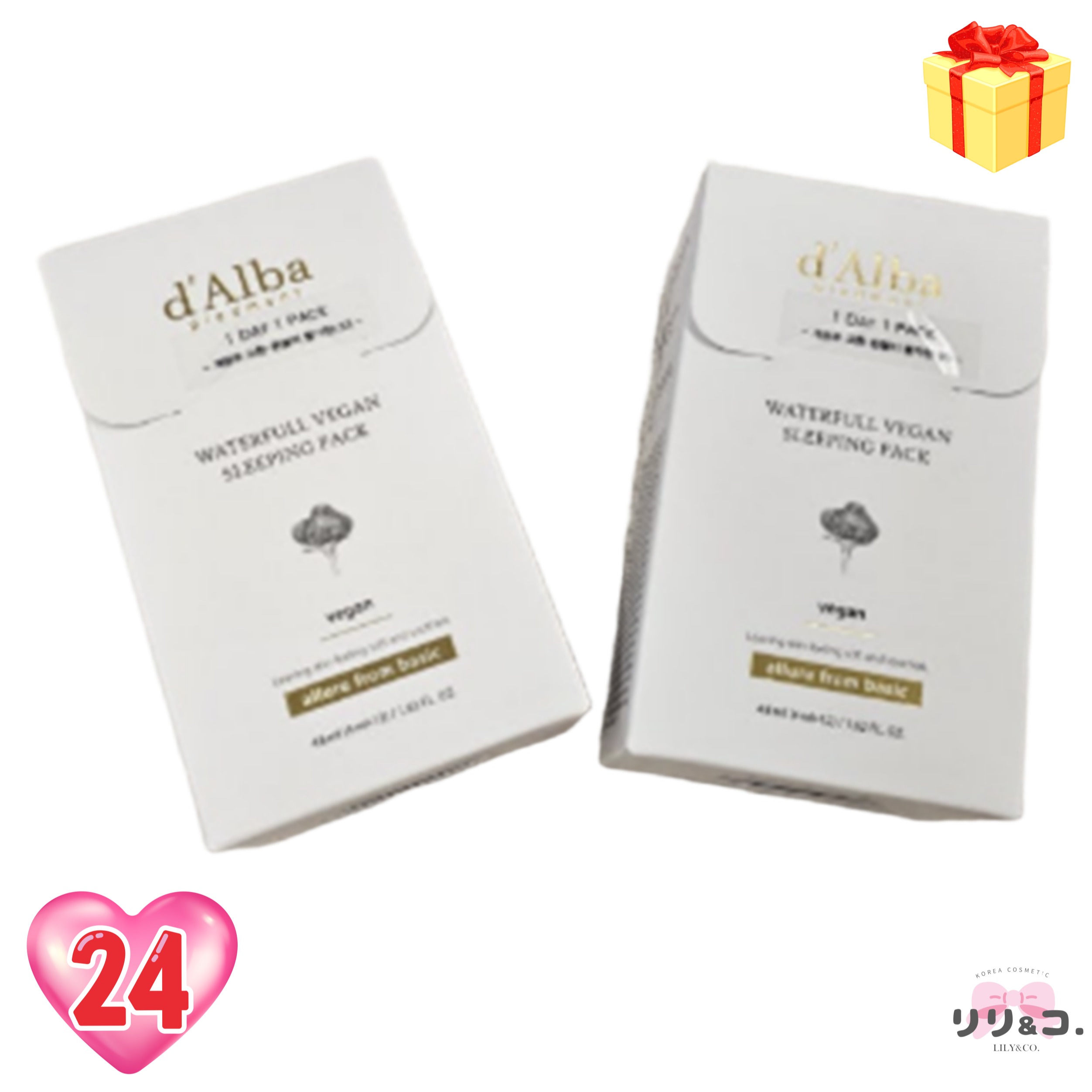 [NEW 韓国人気] ヴィーガン スリーピングパック 個包装タイプ 2箱（4ml×合計24包）ビーガン 旅行用 韓国パック 敏感肌 鎮静 栄養 スキンケア オリーブヤング 保湿 低刺激 ダーマ