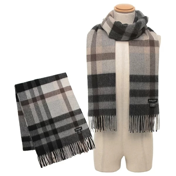 マフラー カシミア ブラウン ブラック メンズ レディース ユニセックス UA-RWCBR51282-W01C01