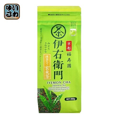 宇治の露製茶 京都福寿園 伊右衛門 抹茶入り玄米茶 200g 12袋入