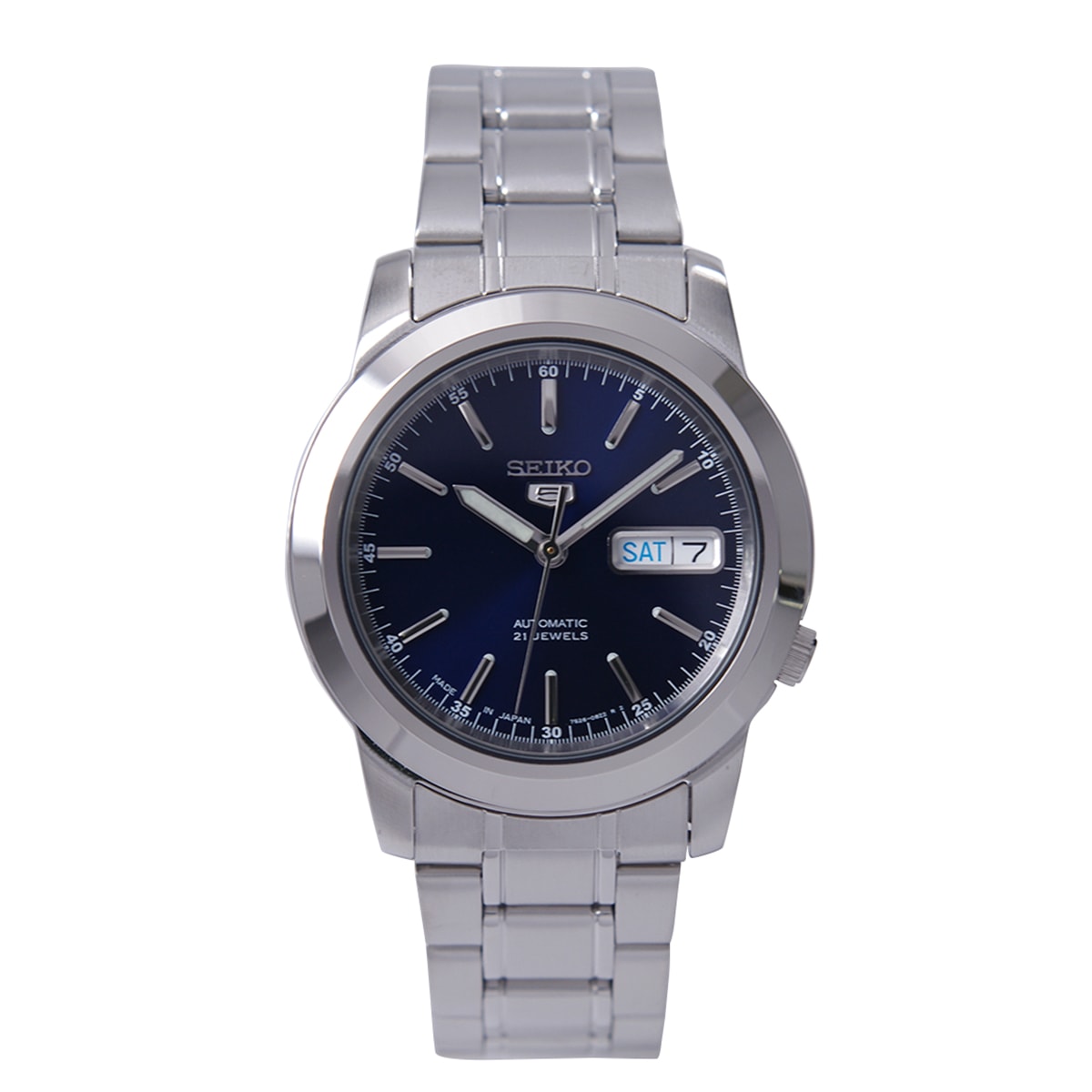 SEIKO5 機械式 自動巻き ネイビー 海外モデル メンズ 日本製 SNKE51J1 腕時計
