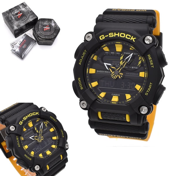 腕時計 G-SHOCK Gショック GA-900A-1A9 ANALOG-DIGITAL GA-900 SERIES 腕時計 ウォッチ メンズ ブラック イエロー