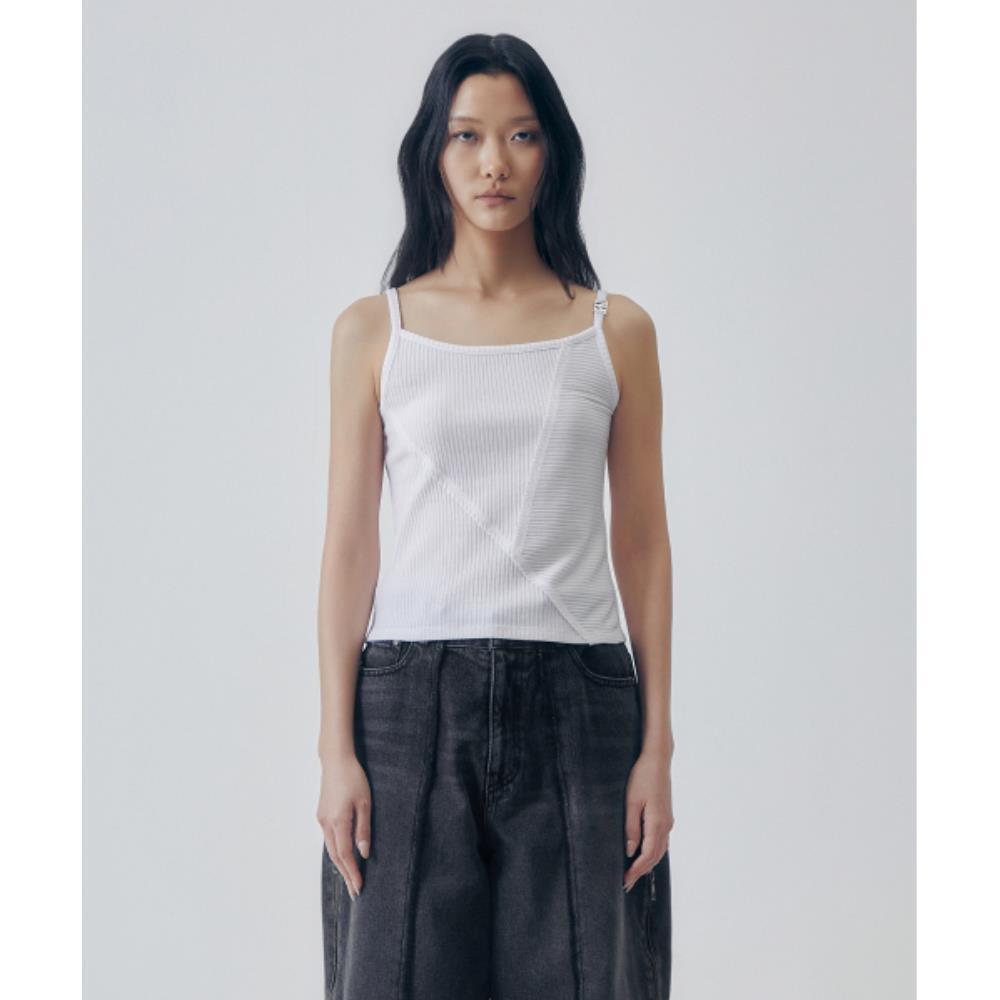 TREEMINGBIRD PanelCut Sleeveless Top White TM2535TS004