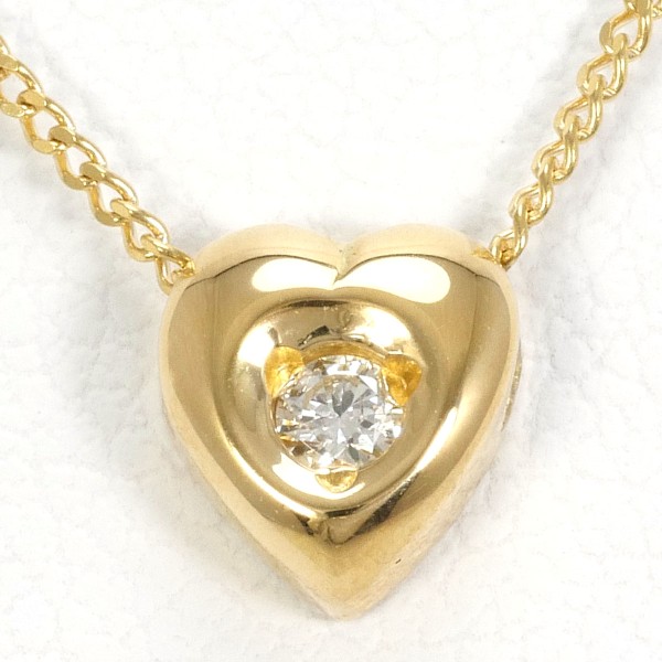 K18 18金 YG イエローゴールド ネックレス ダイヤ 0.03 約40cm ジュエリー 中古