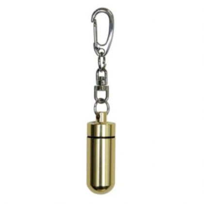 ペット供養 遺骨カプセル 中 キーホルダー ゴールド H3.8cm 10入 060501