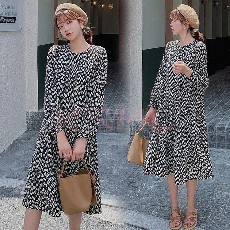 ワンピースレディース40ワンピース春作長袖ワンピースきれいめ花柄ワンピースフレアスカートオシャレ結婚式ドレスお出かけ大人3030%までに制限