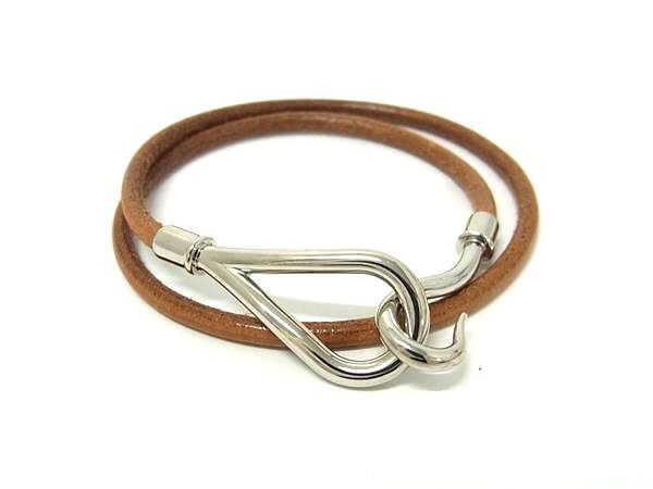 ブレスレット チョーカー ジャンボ レザー - 2連 ドゥブルトゥール シルバー金具 ブラウン バングル アクセサリー 小物 誕生日プレゼント 記念日 ブランド ギフト 女性【本物保証】