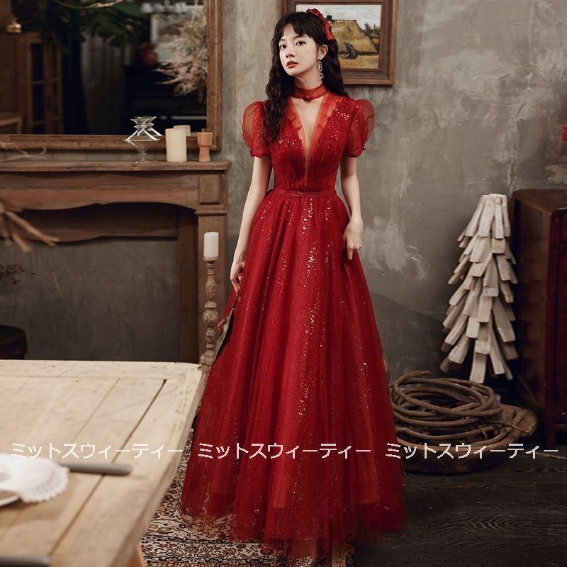 カラードレス 演奏会 安い 披露宴 パーティードレス イブニングドレス 二次会 フォーマル カクテル