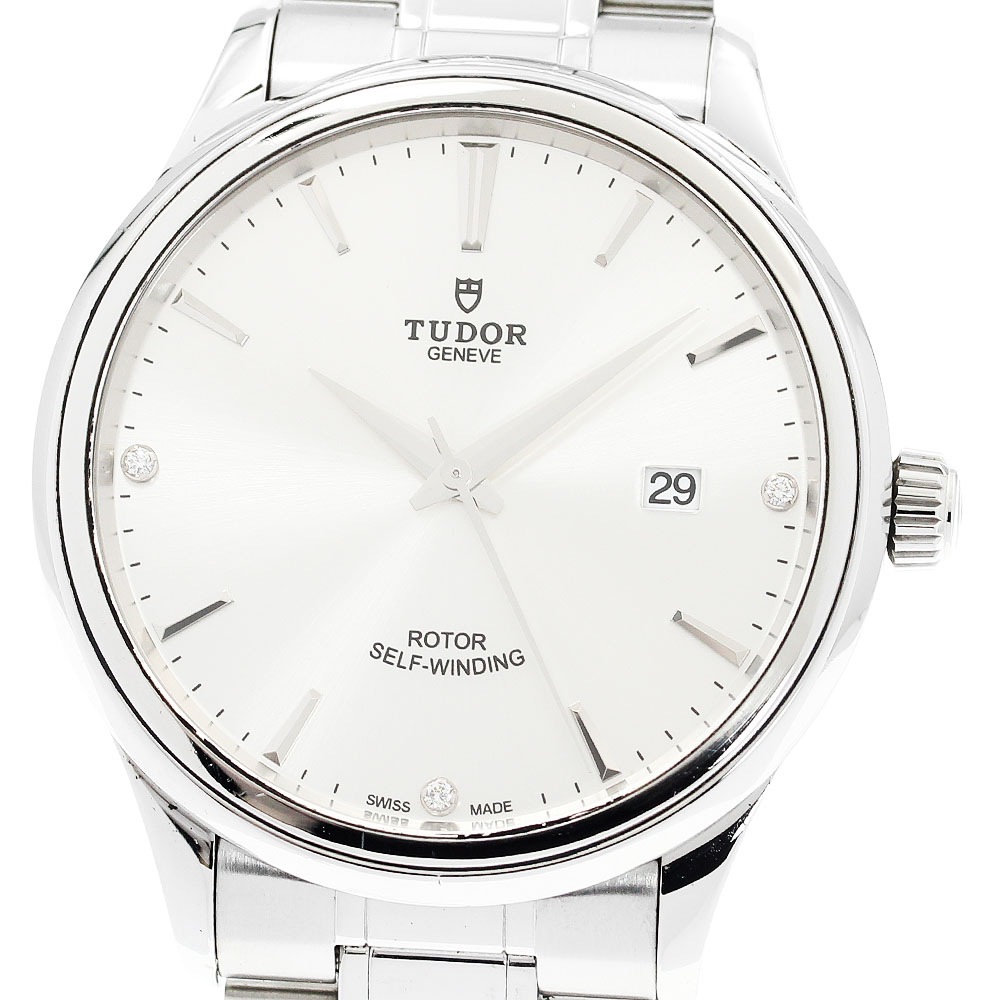 チュードル TUDOR 12700 スタイル デイト 3Pダイヤ 自動巻き メンズ 保証書付き_921803【中古】