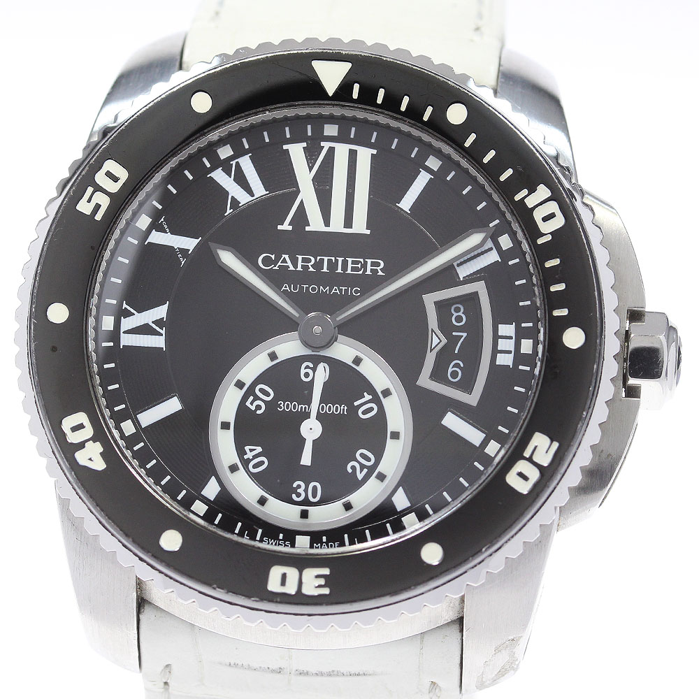 カルティエ CARTIER W7100056 カリブル ドゥ カルティエ ダイバー スモールセコンド 自動巻き メンズ _864930【中古】